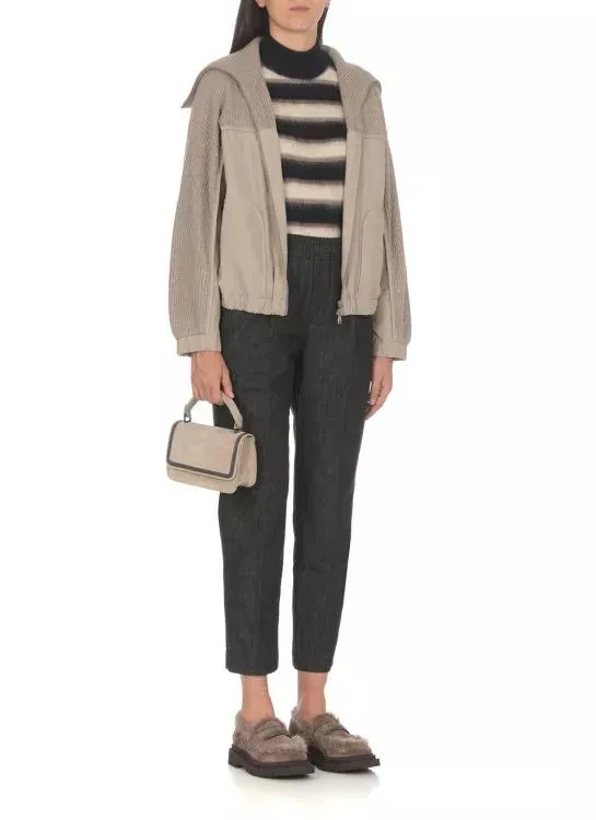   Brunello Cucinelli  Cotton Trousers Black