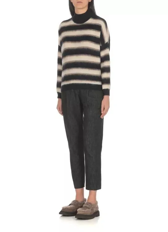   Brunello Cucinelli  Cotton Trousers Black