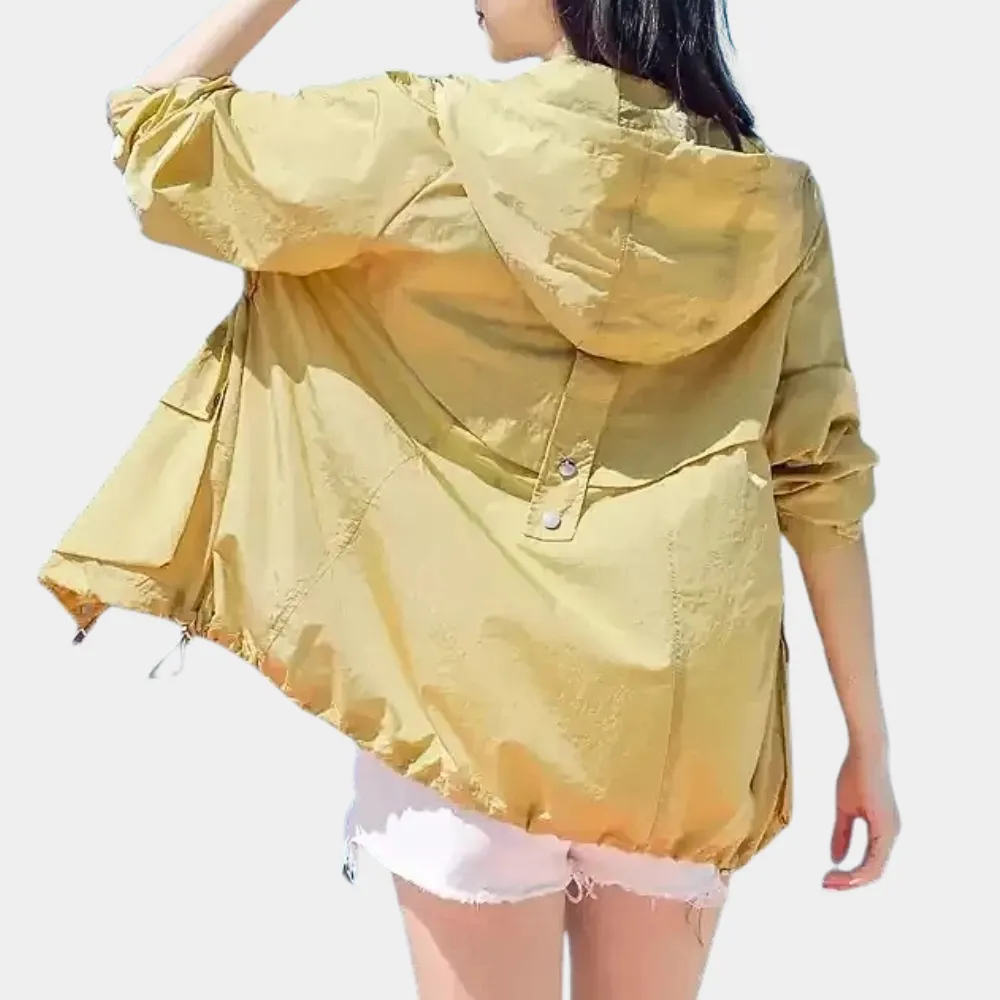 Damen Leichte Sommerjacke mit Kapuze und UV-Schutz – Liravi