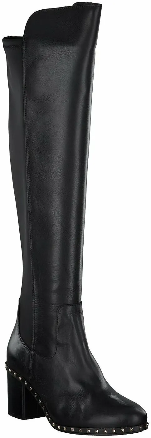 Damen-Overknees aus Leder 196001792330 (Schwarz)