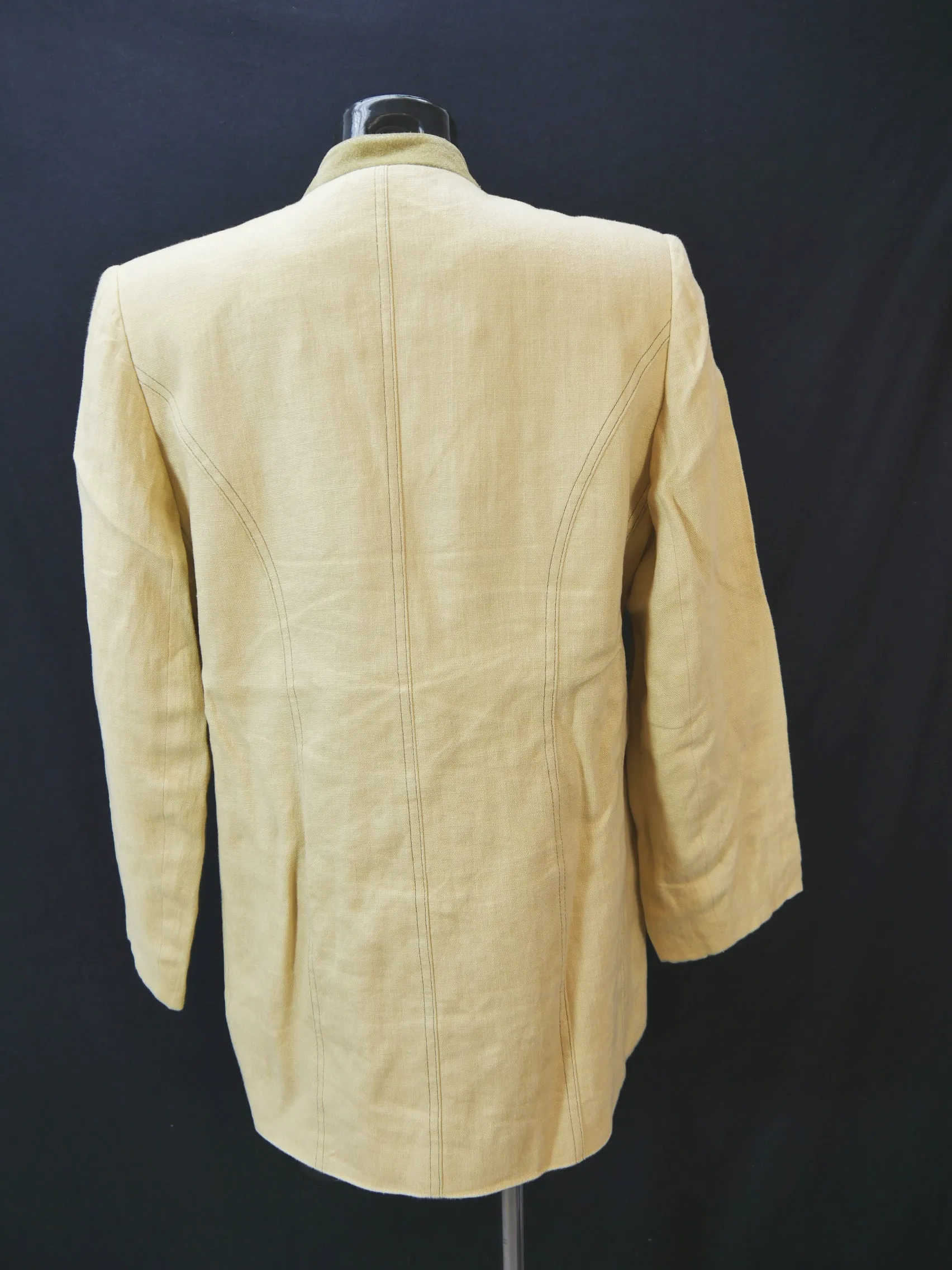 Hagro Country gelb mit Applikation hammer Damen Leinen Trachtenjacke Gr.40