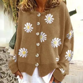 Heidi-Mode | Damen Strickjacke Mit Knöpfen