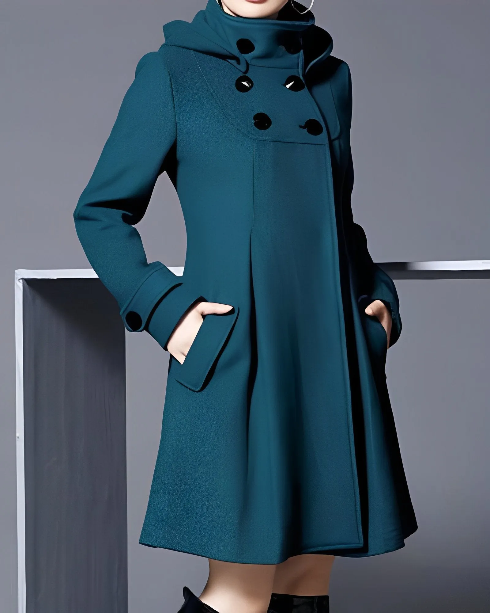 Heidi-Mode | Elegantes Jackenkleid Mit Kapuze