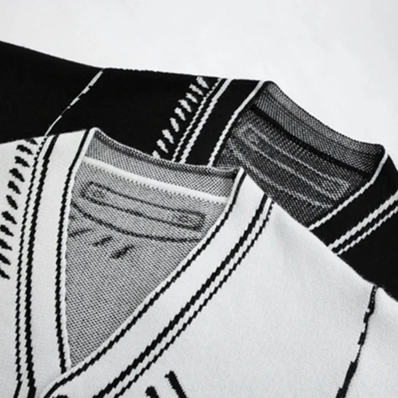 Heidi-Mode | Graffiti 2D Cartoon Strickjacke