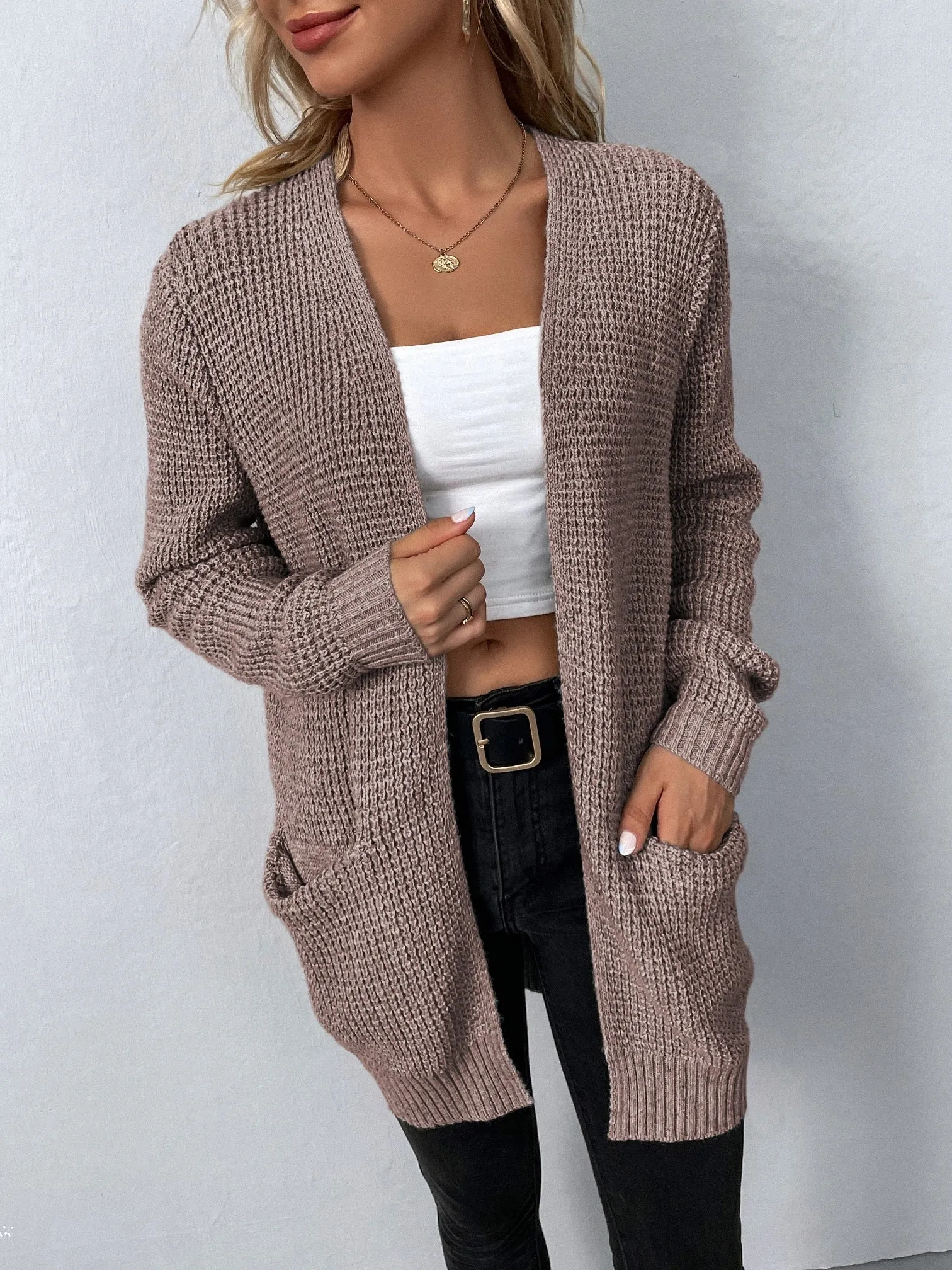 Heidi-Mode | Lange klassische Strickjacke