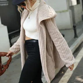 Heidi-Mode | Plüsch Strickjacke Ohne Knöpfe