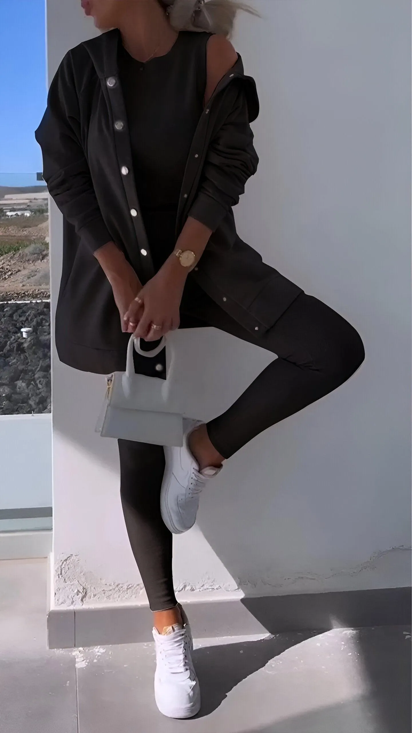 HeidiMode - strickjacke mit kapuzensweatshirt