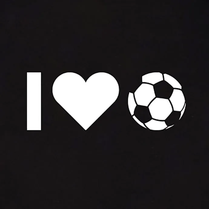 Pfundskerl Motto T-Shirt "I Love Fussball", schwarz 