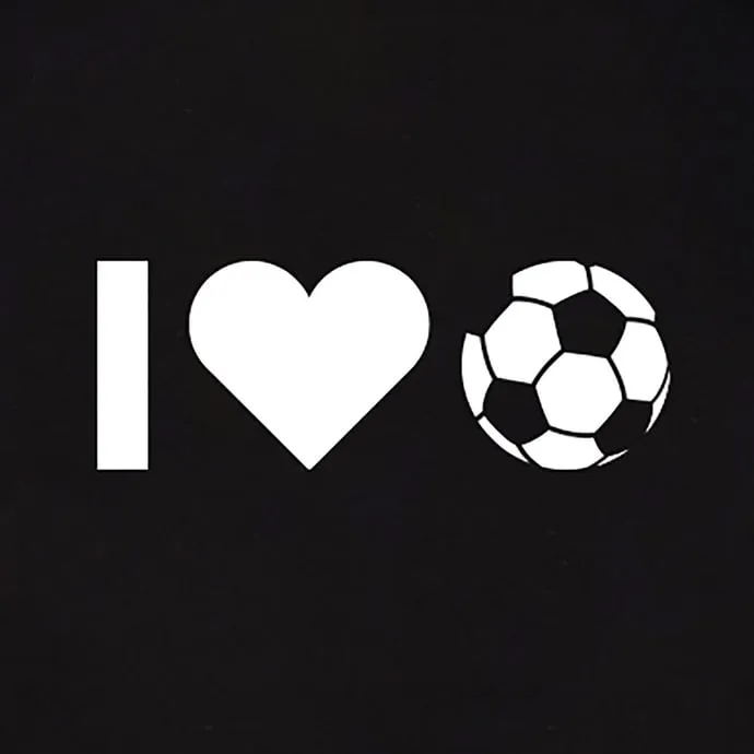 Pfundskerl Motto T-Shirt "I Love Fussball", schwarz 